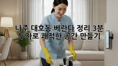 나주 대호동 베란다 정리, 3분 투자로 쾌적한 공간 만들기!