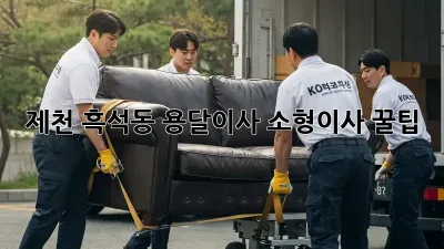 제천 흑석동 용달이사, 소형이사 꿀팁!