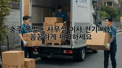 충주 목벌동 사무실 이사? 전기 배선 꼼꼼하게 체크하세요!